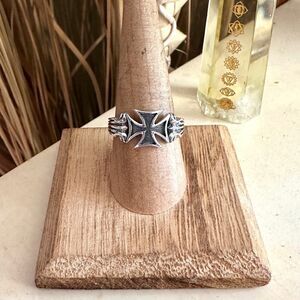 Cross Sterling Silver Ring